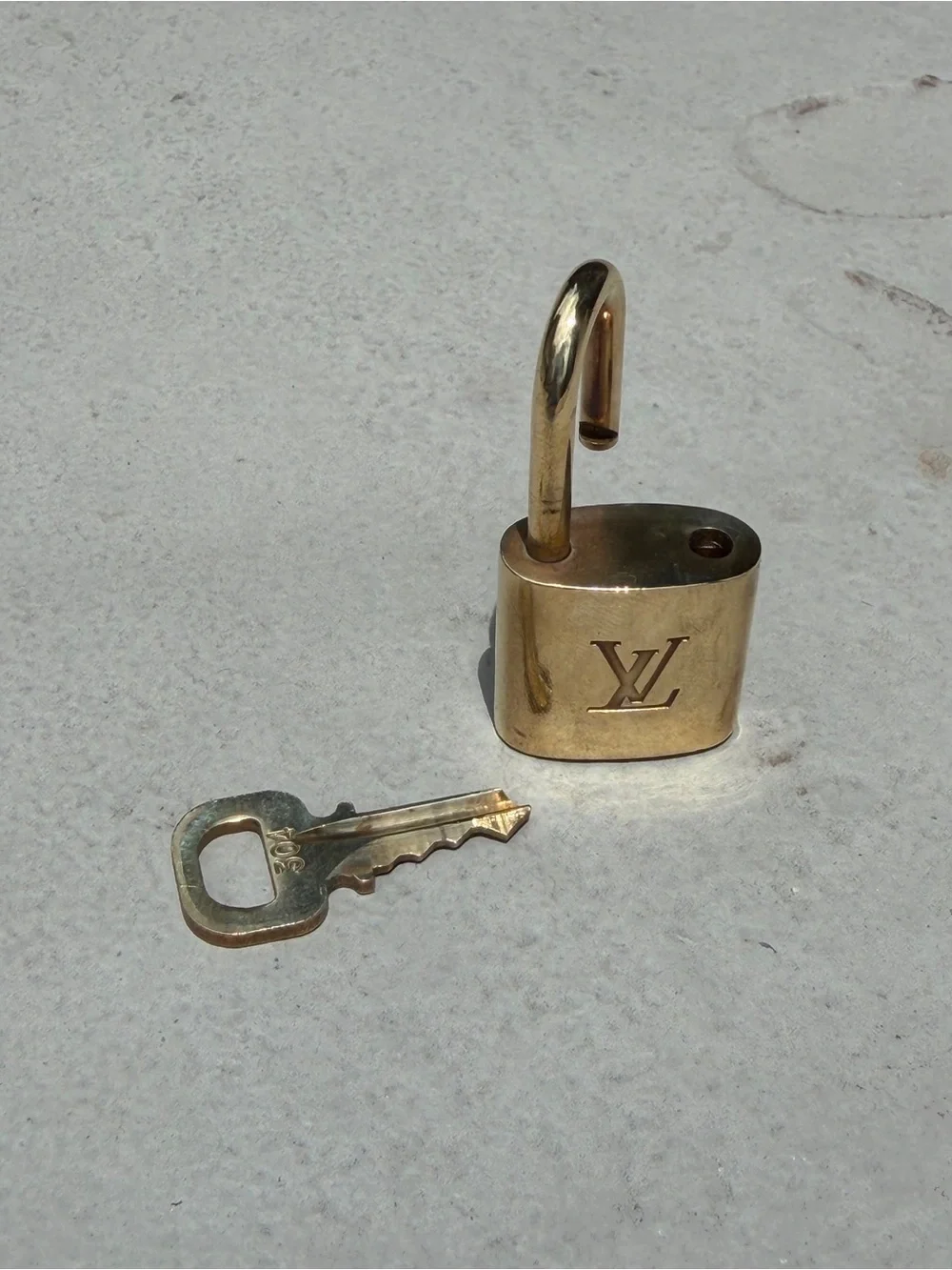 Louis Vuitton Gold-tone Padlock with Key - Men Accessories